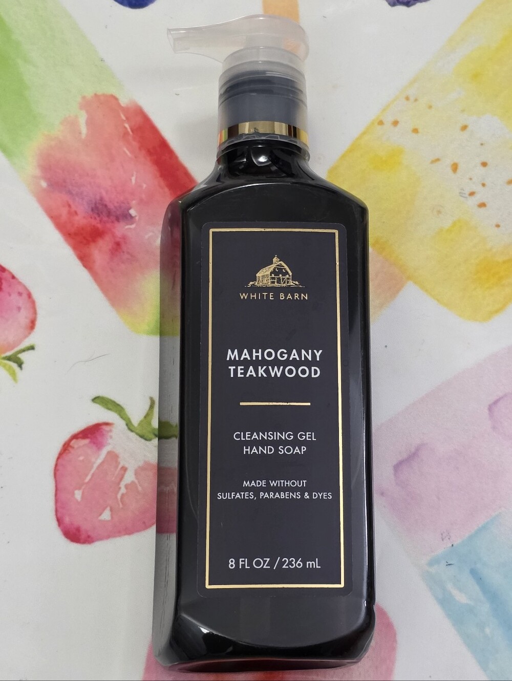 White Barn Mahogany Teakwood Cleansing Gel Hand Soap 8oz NEW RARE